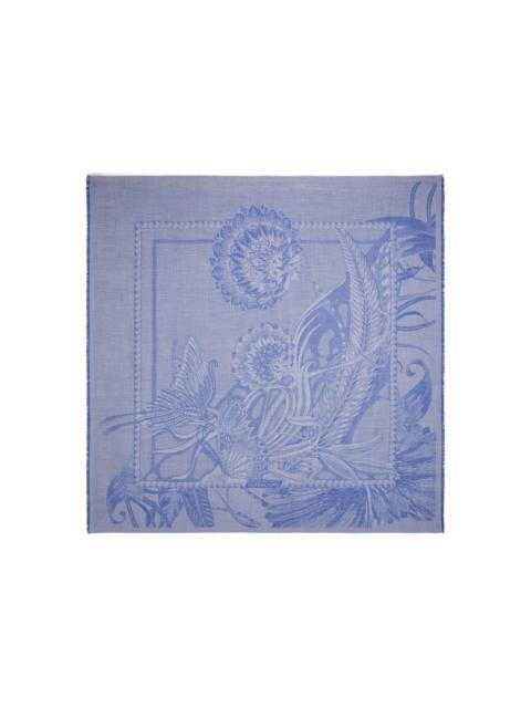 floral-jacquard scarf