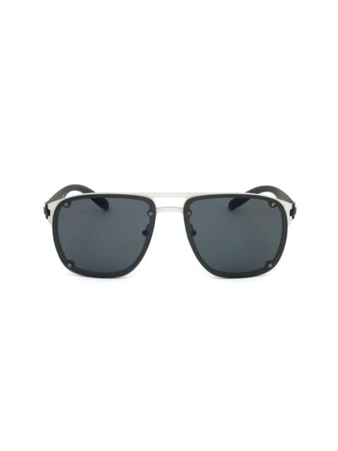BVLGARI Bvlgari Dark Grey Rectangular Men's Sunglasses BV5058 018/87 60