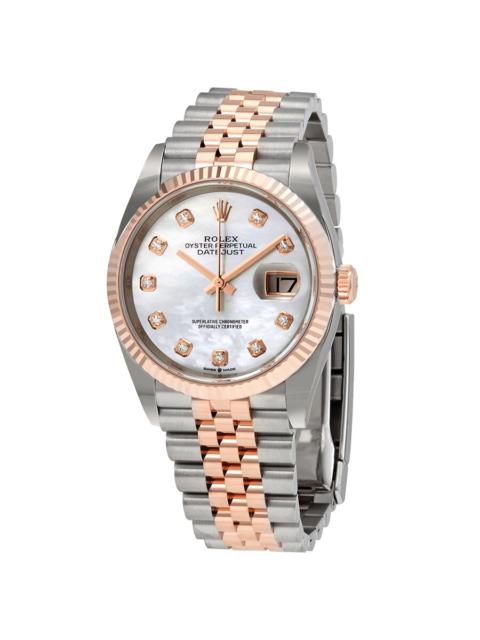 Rolex Datejust 36 Mother of Pearl Diamond Dial Automatic Men's Steel and 18kt Everose Gold Jubilee W