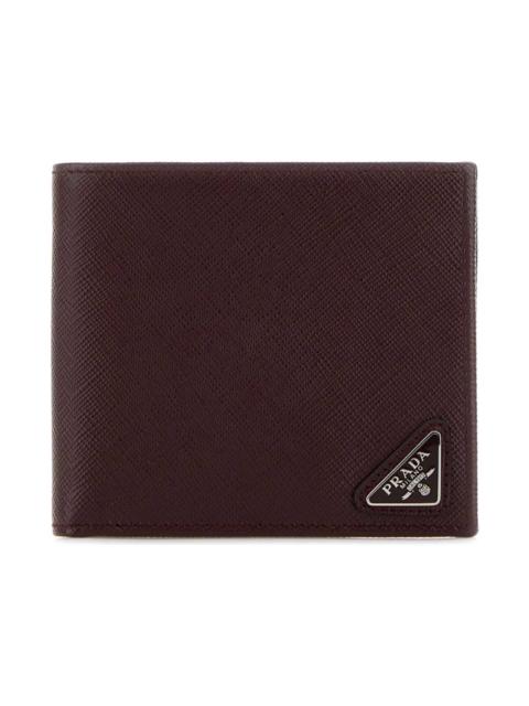 Prada Burgundy Leather Wallet