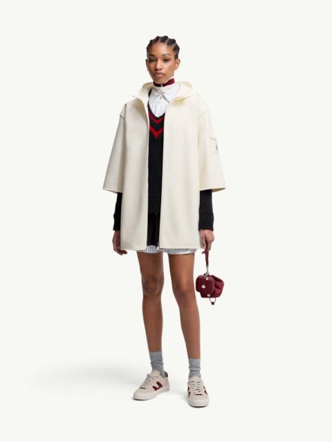 Moncler Wool Hooded Zip-Up Cape