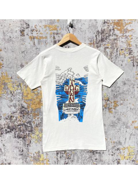 Vintage 90s Dog Town Skateboard Tees Backhit Dog Town Cross