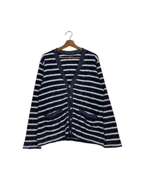 BEAMS PLUS Beams Heart Striped Cardigan Sweater