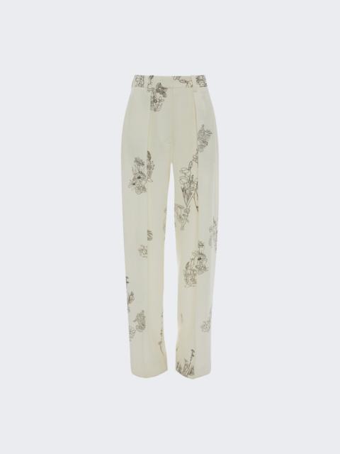 Victoria Beckham Wide Leg Trouser Off White And Black