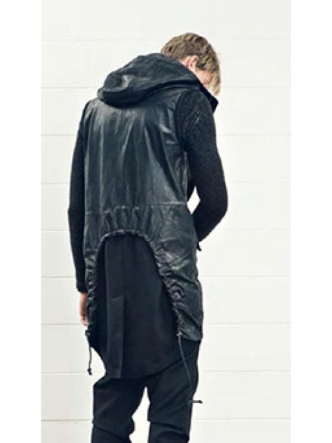 Other Designers Isabel Benenato - GRAIL! Wool & leather hooded coat. Like Julius, Rick Owens