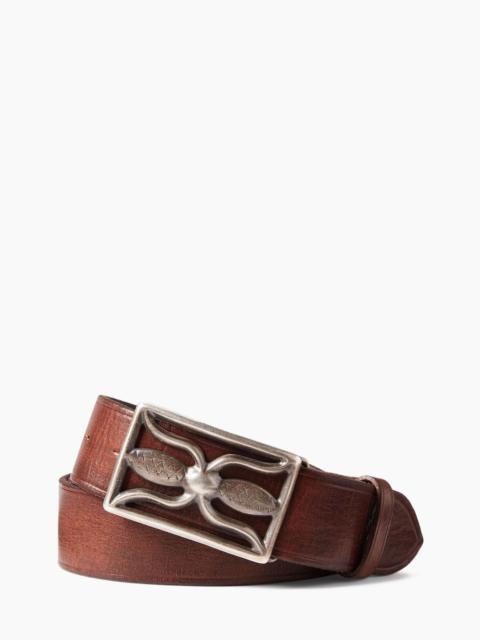 RRL by Ralph Lauren RRL HAWKINS LEATHER BELT VINTAGE BROWN