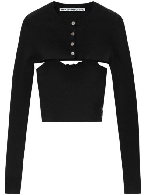 Alexander Wang ALEXANDER WANG Women Cropped Cardigan With Cami Tank Twinset