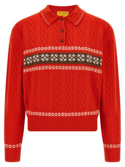 GUEST IN RESIDENCE Guest In Residence Women 'Cable Collegiate Polo' Sweater