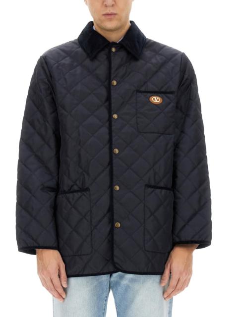 Valentino Men Quilted Nylon Shirt Jacket