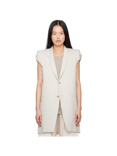 Rick Owens Off-White Hollywood Dirt Tailored SL Denim Blazer