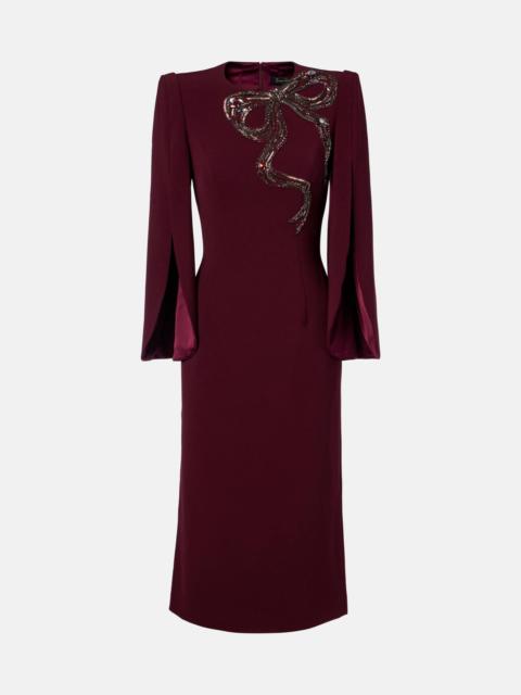 JENNY PACKHAM Love beaded crêpe midi dress