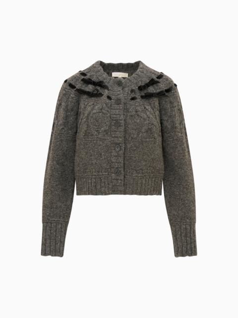 LoveShackFancy Clementian Alpaca-Blend Ribbon Cardigan