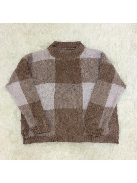 Other Designers Japanese Brand - Checked Knit Jumper Made in Japan