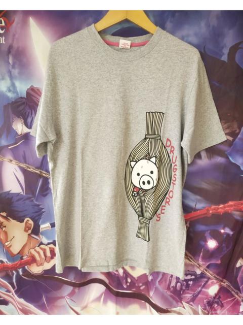 Hysteric Glamour Drug Store's Graphic Tee Pig Noodle Print Heather Grey
