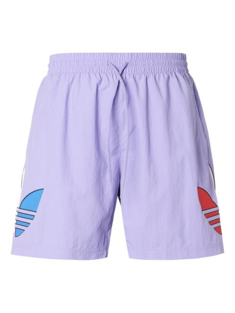 adidas adidas originals MENS Tricol Logo Sports Swimming Short Pants Purple GN3569