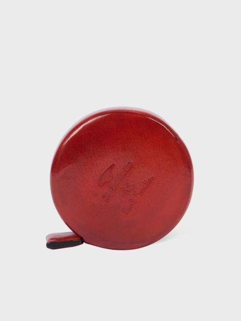 Paul Smith Il Bussetto for Paul Smith - Coral Red Leather Tape Measure