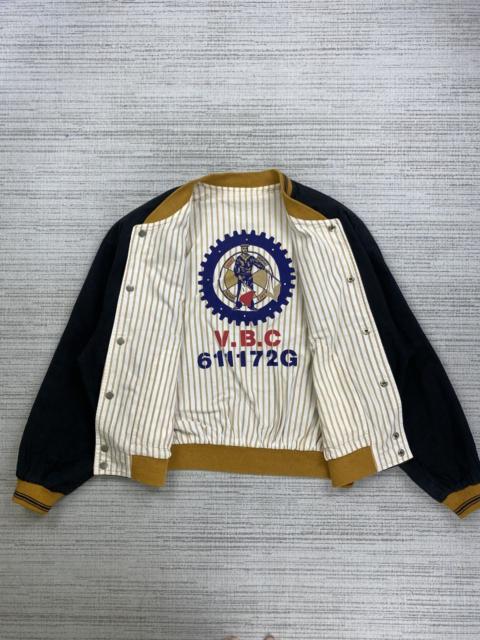 Other Designers Japanese Brand × Vintage - Vintage Video Boy Pinstripe Reversible Bomber Jacket
