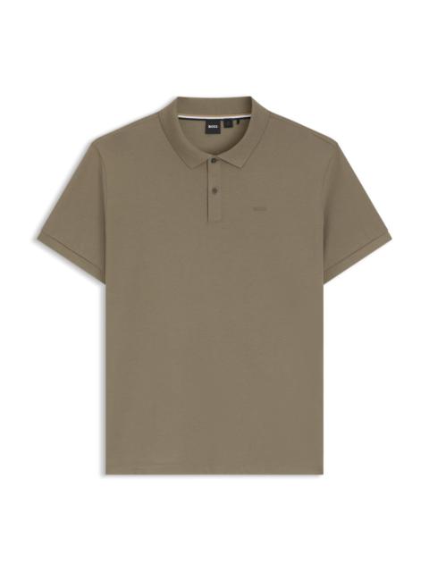 BOSS PALLAS POLO SHIRT IN COTTON PIQUÉ WITH LOGO DETAILS