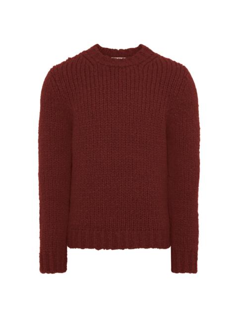GABRIELA HEARST Lawrence Knit Sweater in Burnt Sienna Welfat Cashmere