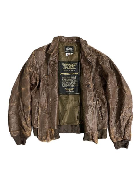 Other Designers Vintage Type B-7 Avirex Limited Leather Distressed Jacket