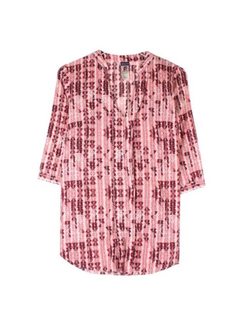 Patagonia Pink Sedum Pullover Women's Organic Cotton Tunic Blouse Size 6
