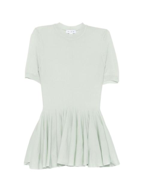 Alaïa Wool peplum top