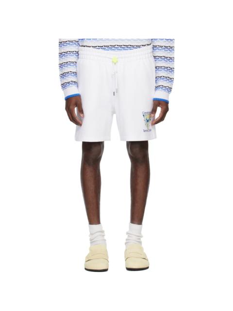 CASABLANCA White Tennis Club Icon Sweat Shorts