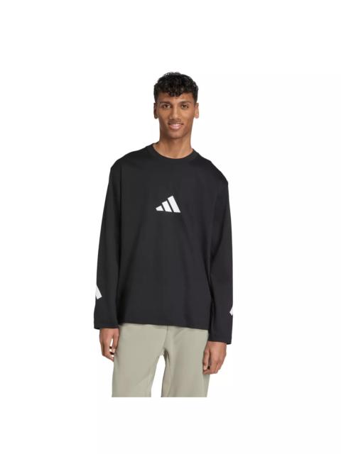 adidas Men's Z.N.E. Long Sleeve Tee -Black/White
