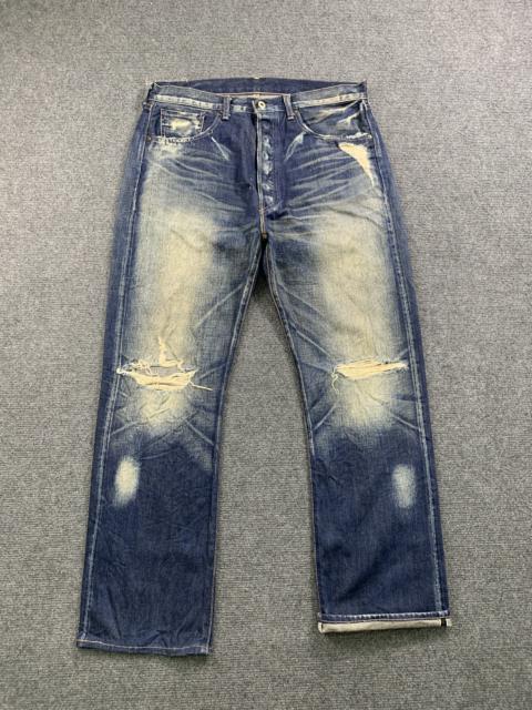 Other Designers Vintage - Vintage LVC 90s Levis 501 Selvedge Faded Blue Jeans