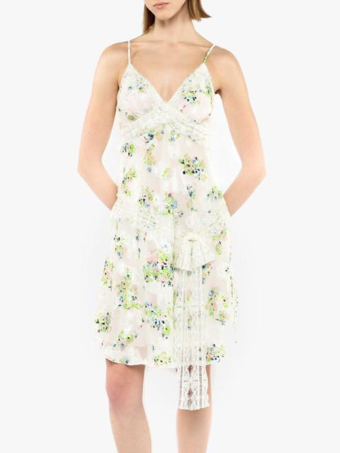 ANNA SUI Anna Sui Rosies Posies Chiffon Slip Dress in Baby Blue Multi at Nordstrom