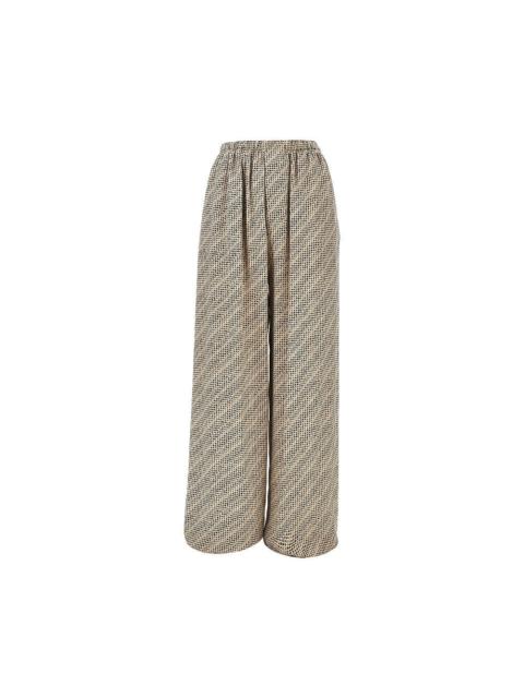 BALENCIAGA Balenciaga Silk Monogram Pants Beige Women