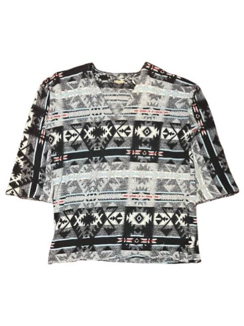 Kapital 3/4 Sleeve Native print V-neck