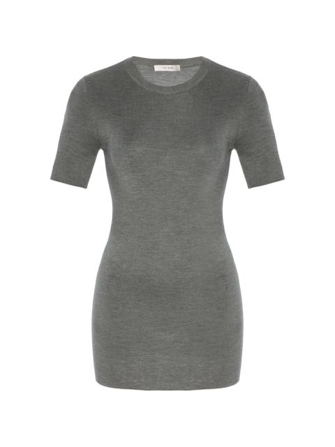 The Row Jannat Knit Silk Top grey