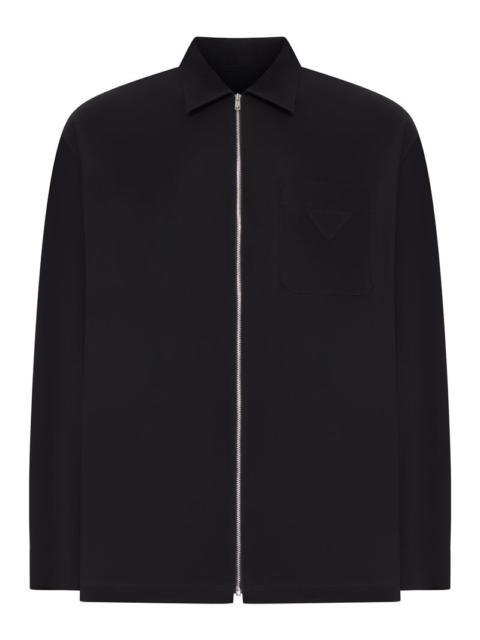 Prada Prada Men Cotton Overshirt With Zip