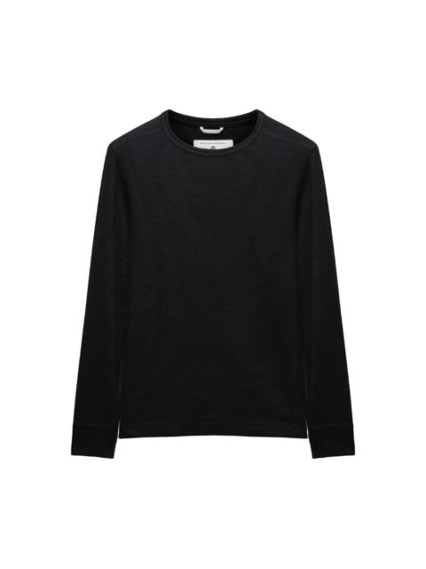 Reigning Champ Lightweight Waffle Standard Fit Long Sleeve - Black