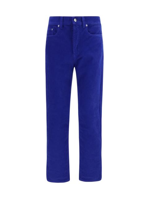 VERSACE Versace Straight-leg Cotton Corduroy Pants Blue