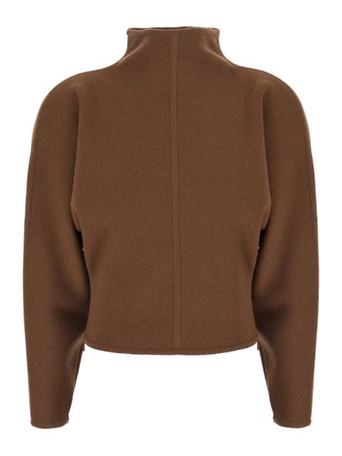 Max Mara Max Mara Women Mxs Giglio Knit Sweater With Long Sleeves And V-Neck In Beige For Women