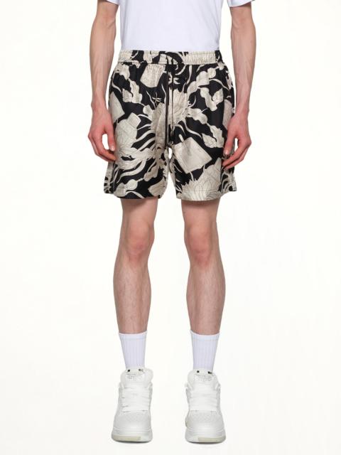 AMIRI Floral Short in Black