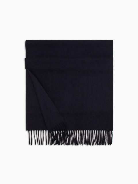 GIORGIO ARMANI Cashmere scarf with embroidered logo