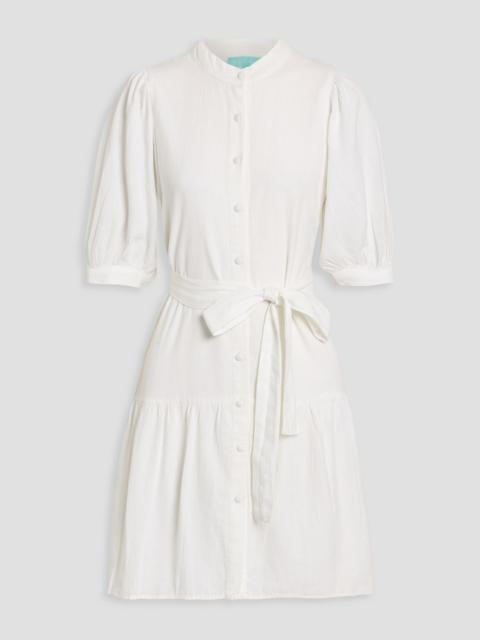 MELISSA ODABASH Kinly cotton and linen-blend mini dress