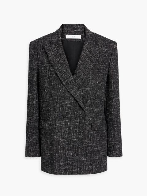 Other Designers Yaritza double-breasted metallic tweed blazer