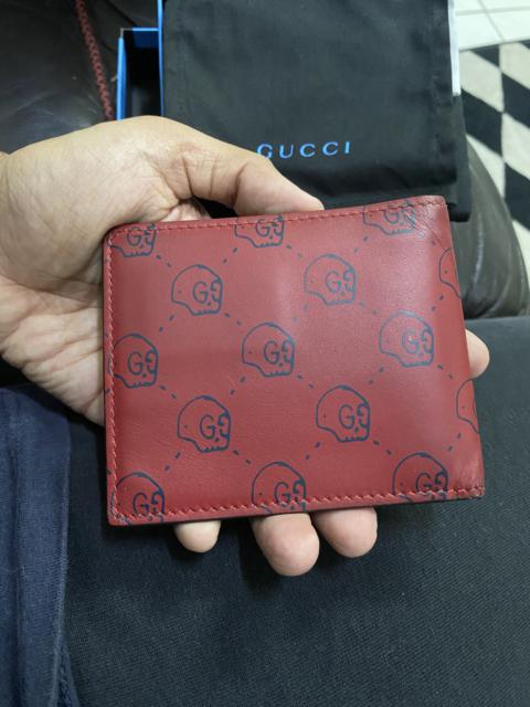 GUCCI Authentic Gucci Calfskin Ghost Wallet