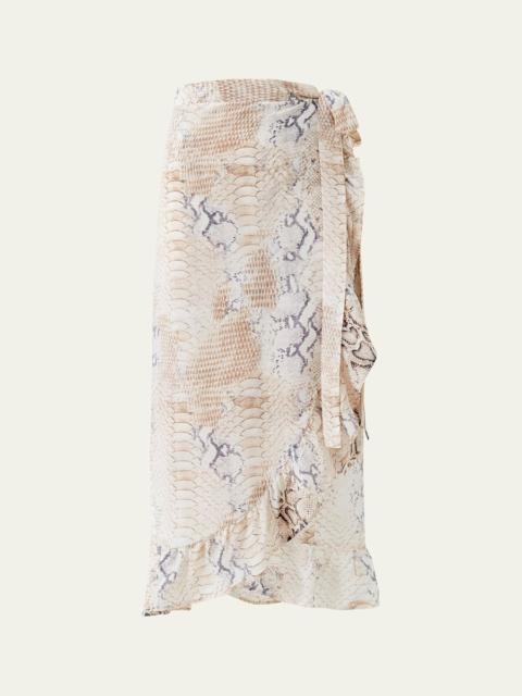 MELISSA ODABASH Danni Lizard Wrap Skirt