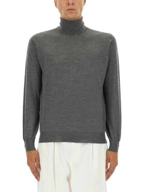 Brunello Cucinelli WOOL AND CASHMERE TURTLENECK SWEATER