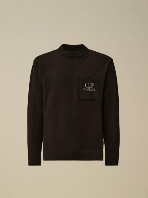 C.P. Company Soft Cotton Stretch Chest Pocket Crewneck Sweater