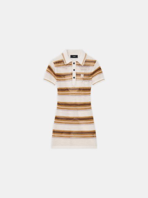 AMIRI WOMEN'S MA STRIPE POLO MINI DRESS