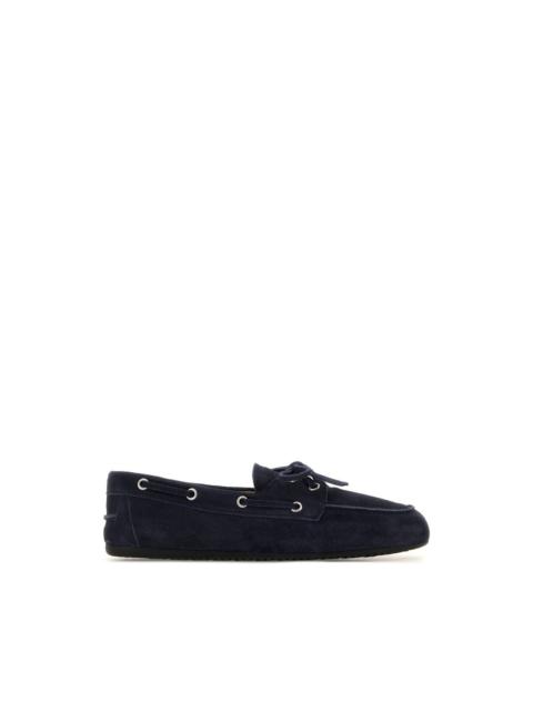 Miu Miu MIU MIU Blue Suede Loafers New And Authentic (Women's size:6