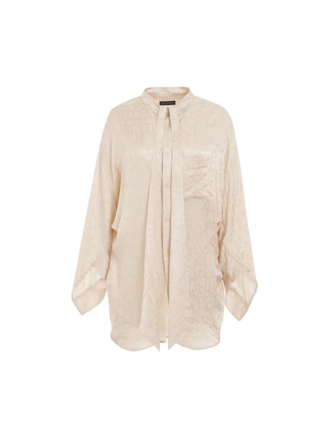 BALENCIAGA Twisted Swing Blouse in Dusty Ivory