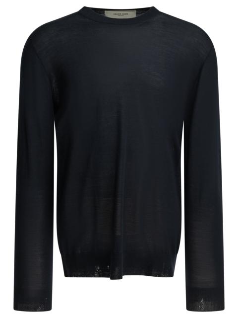 Golden Goose Golden Goose Wool Crew Neck Sweater Blue Men