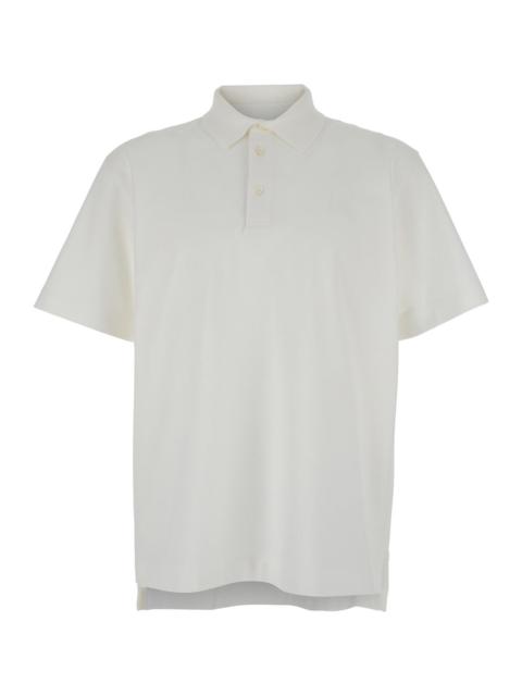 Givenchy Givenchy Men White Polo Shirt With Logo Embroidery On The Front In Cotton Man